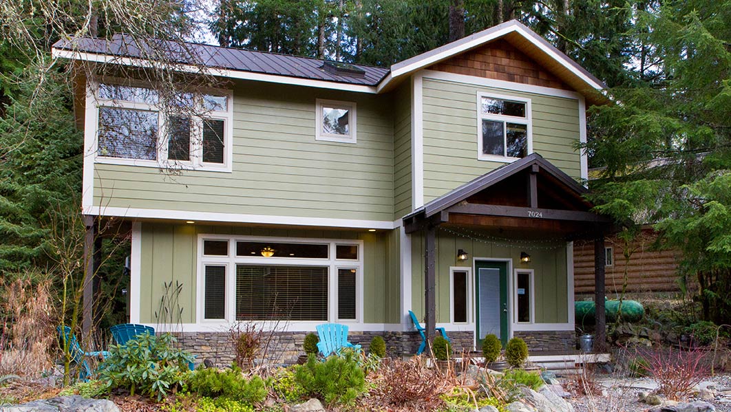 A multi-story home built by Kestrel And Sons in the Mt. Baker area
